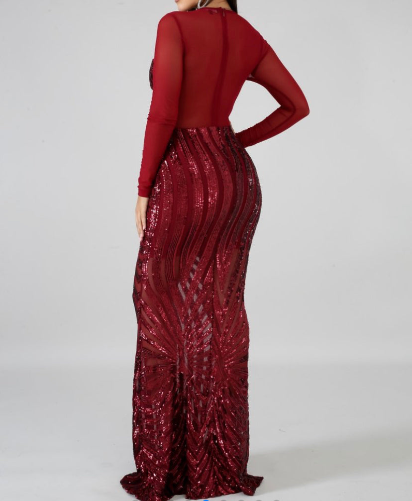 Sequin Sheer Dazzle Mermaid Dress
