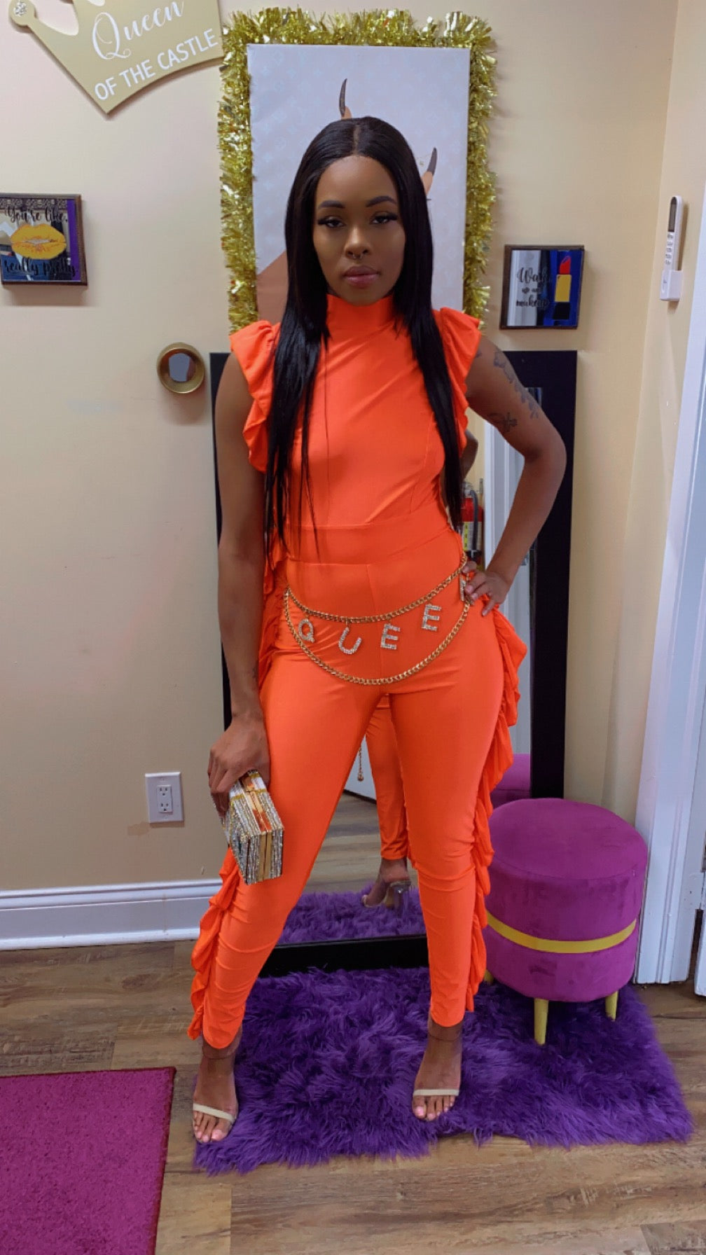 Cario Orange Jumpsuit