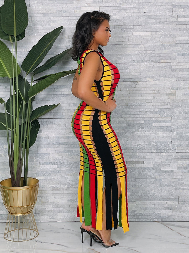 Jamaican me happy cover up knit dress