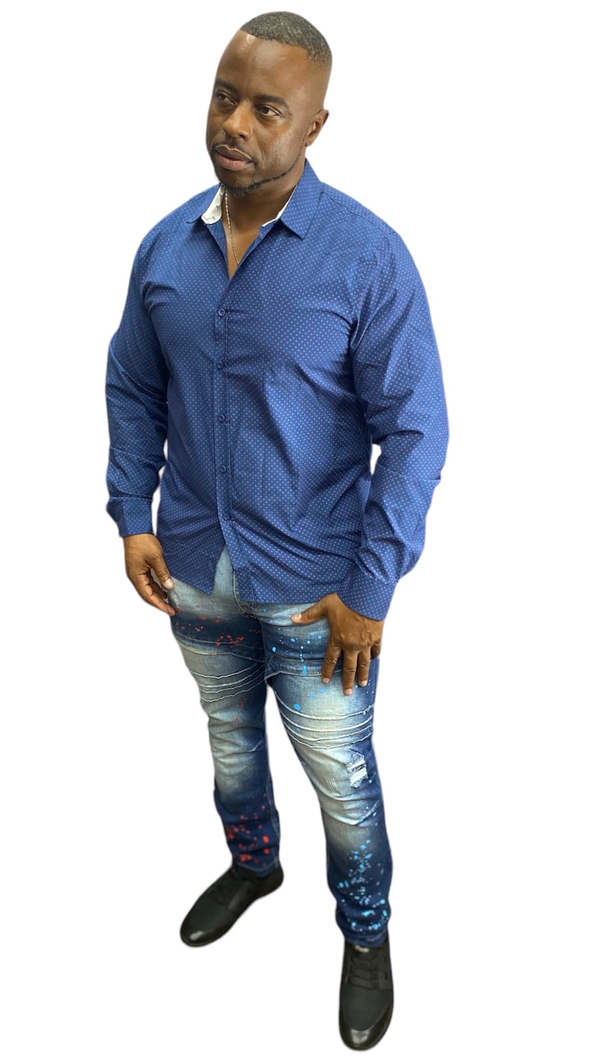 Men’s long sleeve button up