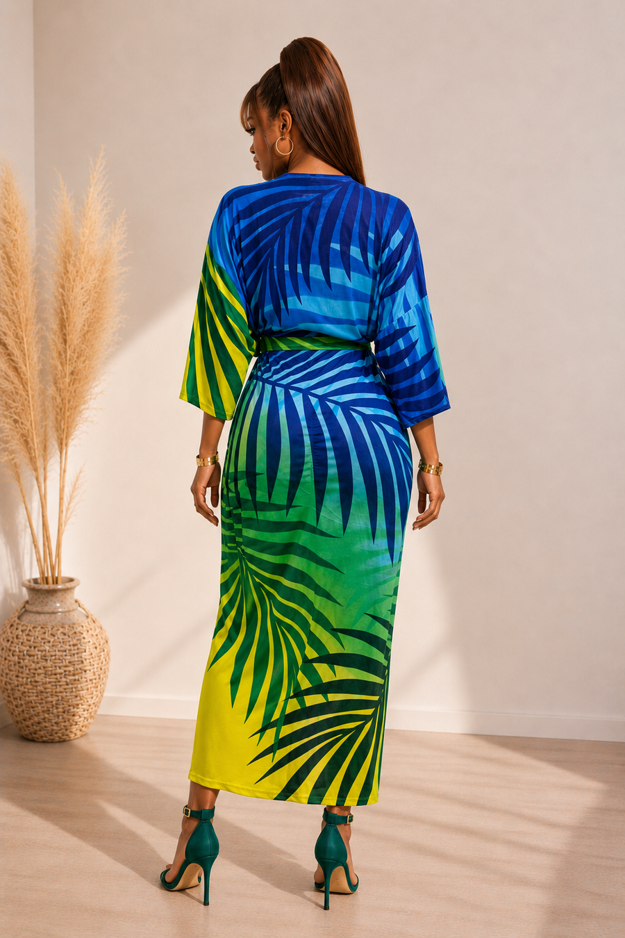 TROPICAL PRINTED KIMONO (ONE SIZE)