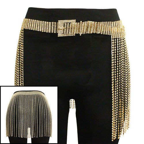 Crystal Rhinestone Drop Belt