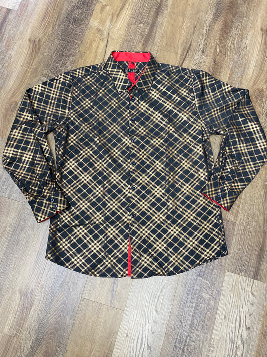 Holiday cheers button up