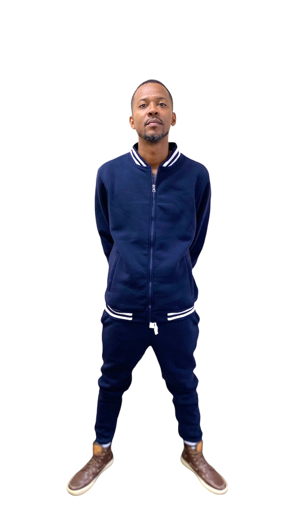 Varsity Jacket & Jogger set ( navy blue )