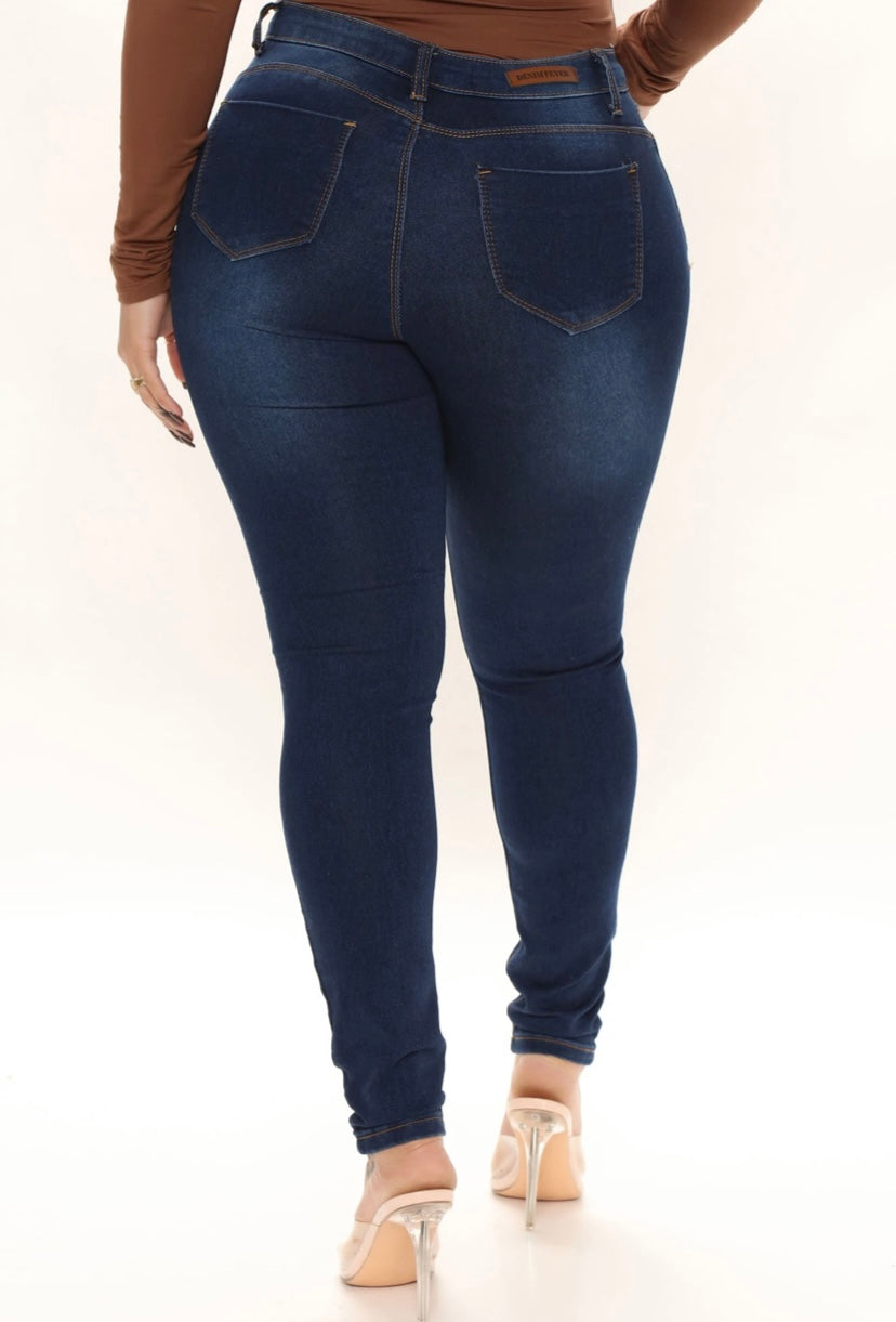 Skinny jeans dark blue