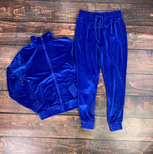 Men’s solid velour set